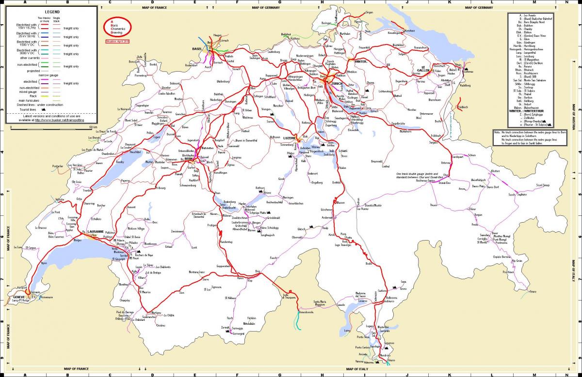 junamatka sveitsissä kartta