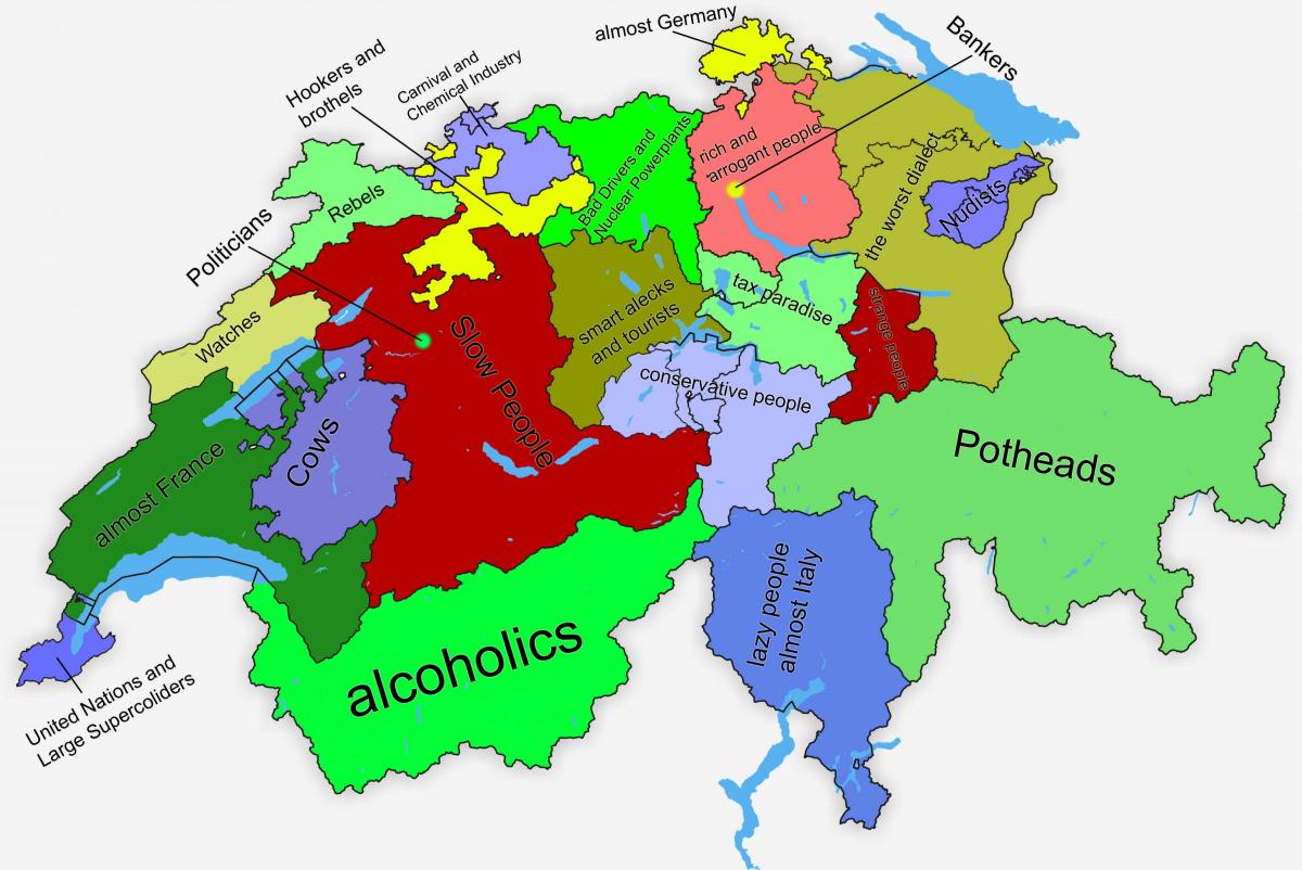 kartta sveitsin canton