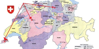 Kartta zurich sveitsi kartta euroopassa